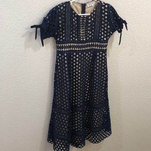 Ivy City Co Mini Vera dress, 11-12T, Navy